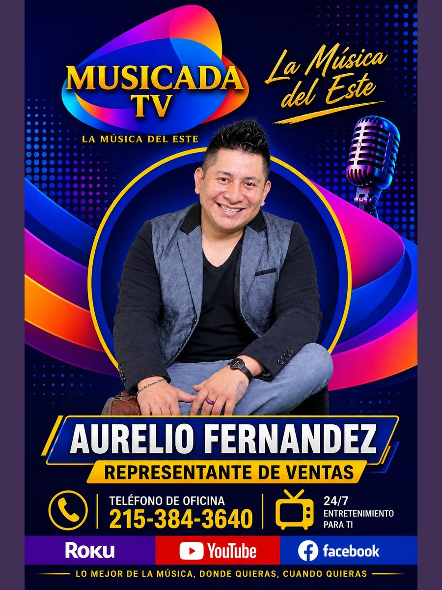 Aurelio Fernández, Representante de ventas de Musicada TV